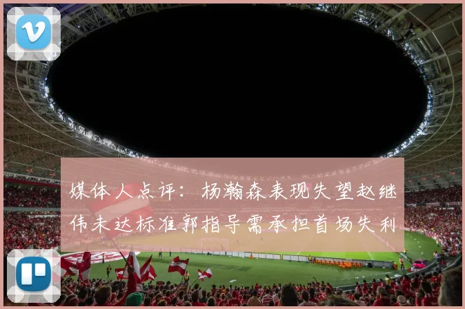 媒体人点评：杨瀚森表现失望赵继伟未达标准郭指导需承担首场失利责任